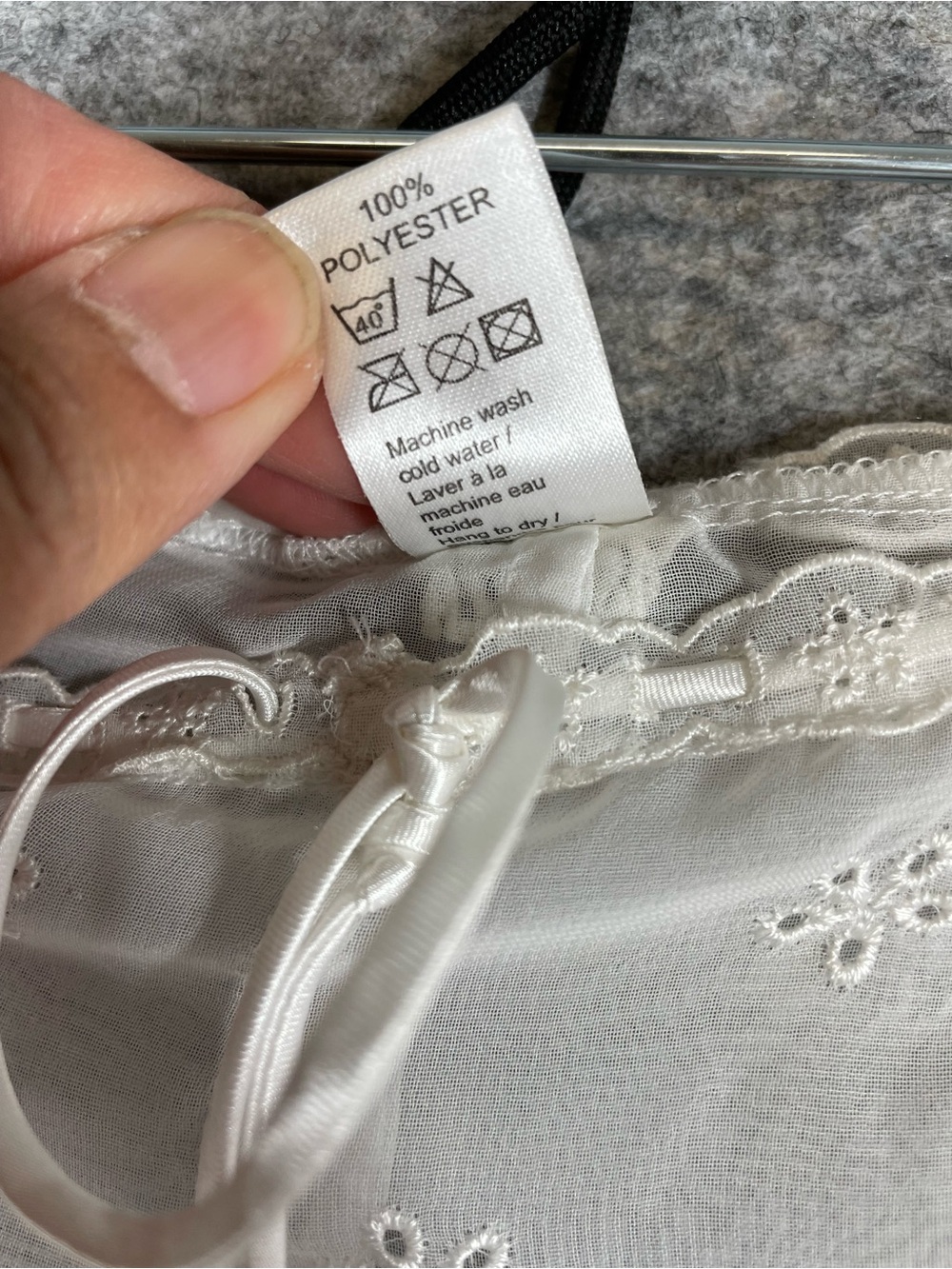 La Senza Sheer Mesh Lounge Pants White Embroidered Y2K Coquette Large Festival - Picture 12 of 16